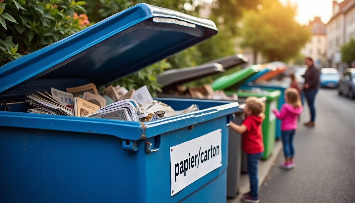 Illustration: Comprendre le rôle essentiel de la poubelle bleue dans le tri des déchets